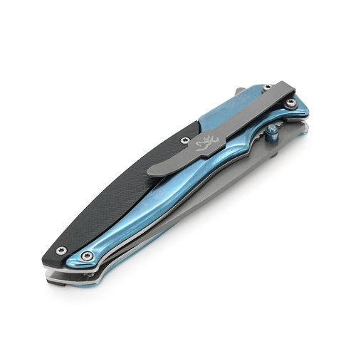 Ніж складний Browning-HC001 Blue, ручка сталь, довжина 220 мм, 250 гр, Box