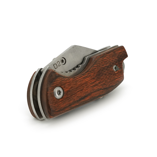 Ніж складний QQ-White Pig, ручка сталь + дерево, довжина 105 мм, 60 гр, Box