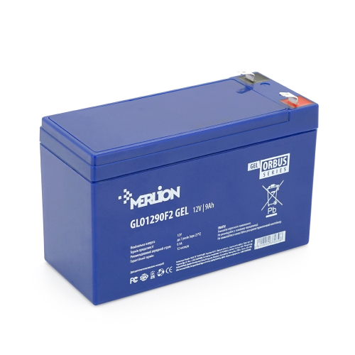 Акумуляторна батарея MERLION ORBUS GLO1290F2 12 V 9 Ah (150 x 65 x 95 (100)) BLUE Q10 / 420