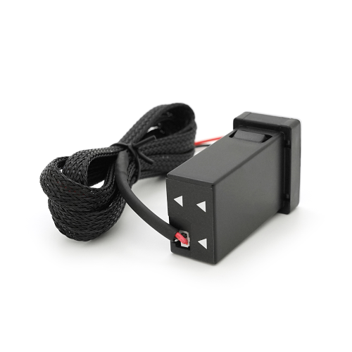 АЗУ врізне 60W-D01T03-S, PD+QC, Type-C: 30W, USB: 30W, LED підсвічування, комплект проводів під паяння, 33x22х58mm, Black