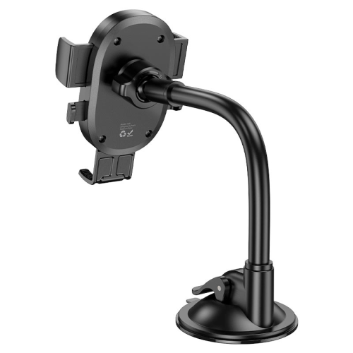 Автоутримувач HOCO H20, кріплення на скло, затискач 55-85мм, Black, Box