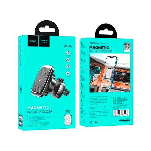 Автотримач HOCO СА106, кріплення на решітку, магніт, Black, Box