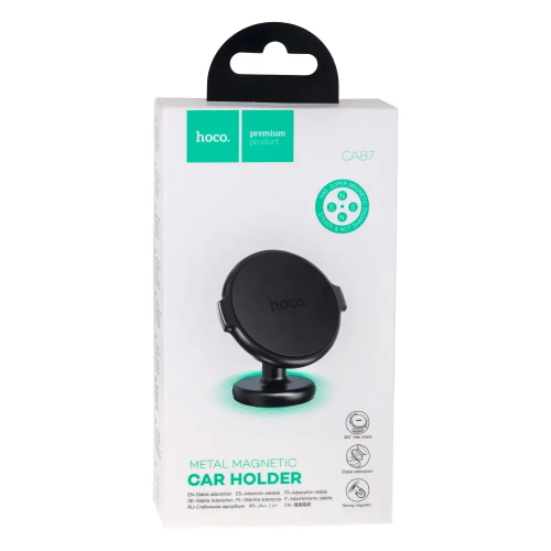 Автотримач HOCO CA87, кріплення на торпеду, магніт, Black, Box