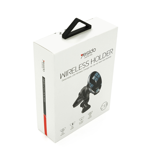Автотримач Yesido C131+ Wireless Charging 15W, кріплення на решітку, магніт, Black, Box