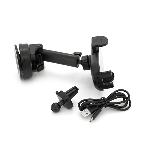 Автотримач Yesido C197+ Wireless Charging 15W, кріплення на торпеду, клямка 50-90мм, Black, Box