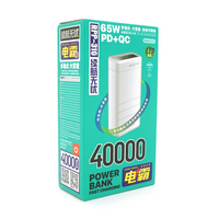 Power Bank Remax RPP-310 40000mAh, 65W QC+PD, USB+Type-C, LED індикація, 0.92кг, Box