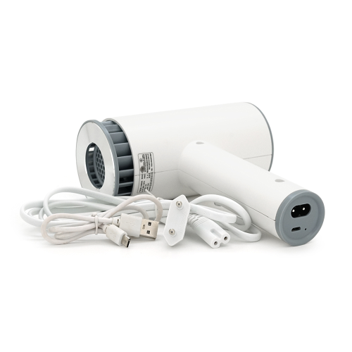 Бездротовий фен Voltronic, 2600mAh, 2 режими (від батареї лише холодний режим), зарядка від 220V + microUSB, 145х70х199, White