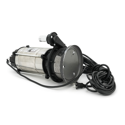 Занурювальний насос, 370W, 220V, 2 м&amp;sup3; / год, підйом 10 м, 25мм, нержавіюча сталь, 380х195х200мм, 4,3 кг + перехідник