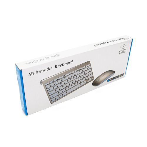 Комплект бездротовий KM908 (KB+Mouse), (Eng / Pyc), 2.4G, 78 клавіш, Black, Box