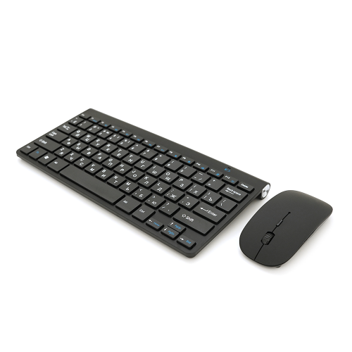 Комплект бездротовий KM908 (KB+Mouse), (Eng / Pyc), 2.4G, 78 клавіш, Black, Box