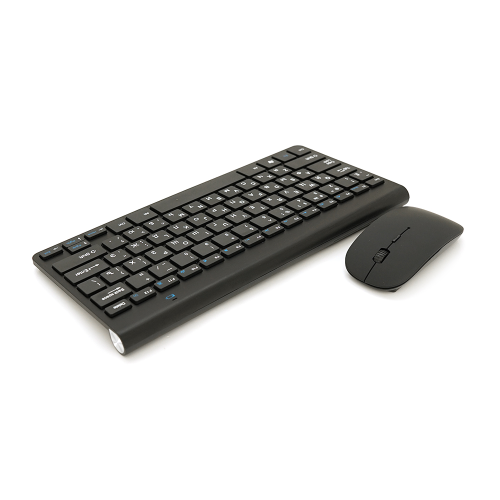 Комплект бездротовий KM908 (KB+Mouse), (Eng / Pyc), 2.4G, 78 клавіш, Black, Box