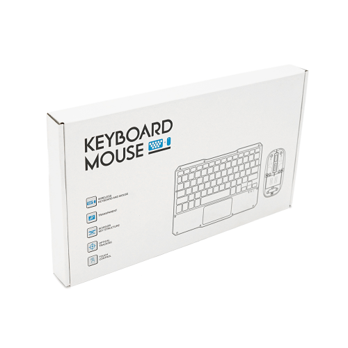 Бездротовий комплект YT-KB333 (KB+Mouse), (Eng / Pyc), 2.4G, 78 клавіш, Black / Transparent, Box