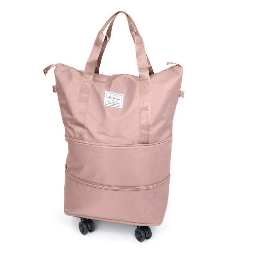 Дорожня сумка-трансформер, 55х22х80 cm, 56-75 л., Коліщатка, Pink, 1,1 кг