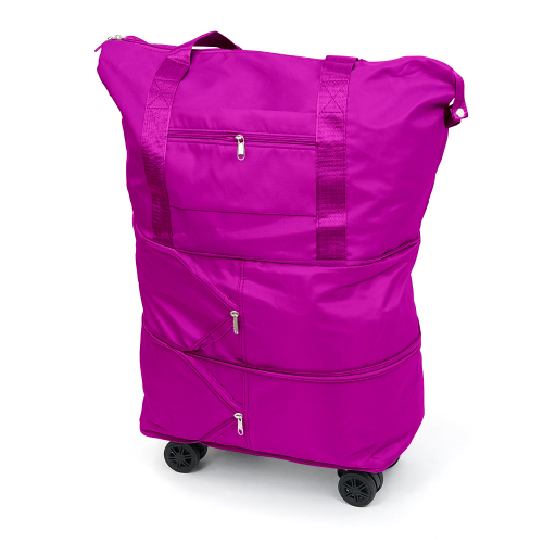 Дорожня сумка-трансформер, 55х22х80 cm, 56-75 л., Коліщатка, Dark purple, 1,1 кг