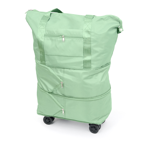 Дорожня сумка-трансформер, 55х22х80 cm, 56-75 л., Коліщатка, Green, 1,1 кг
