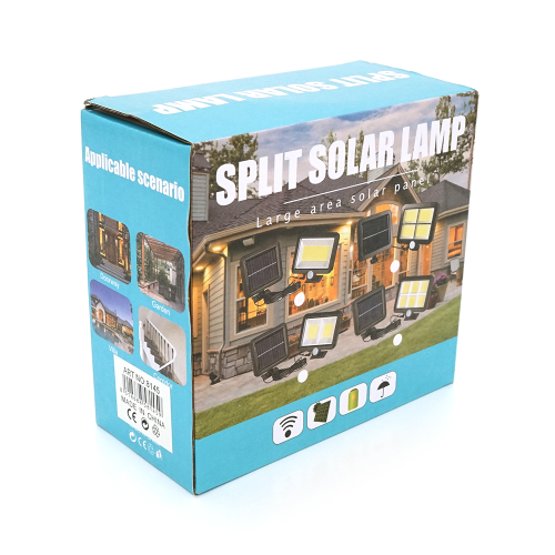 Вуличний ліхтар SL-F100 з сонячною панеллю і датчиком руху, 100LED, Black