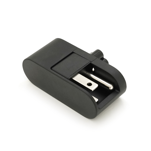 Перехідник складаний із заземленням, m-m, американка3pin, Black, BOX