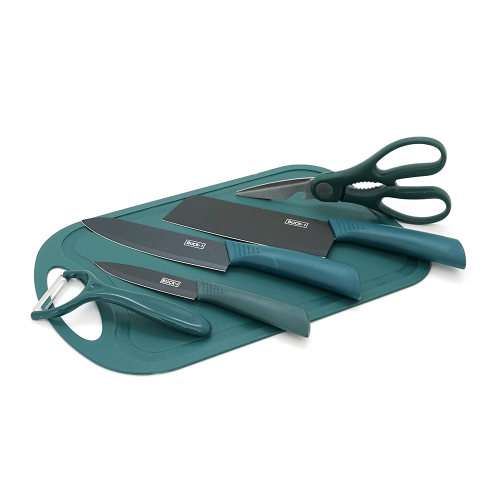 Набір ножів BUKK-1, 6 предметів, Green, Вох