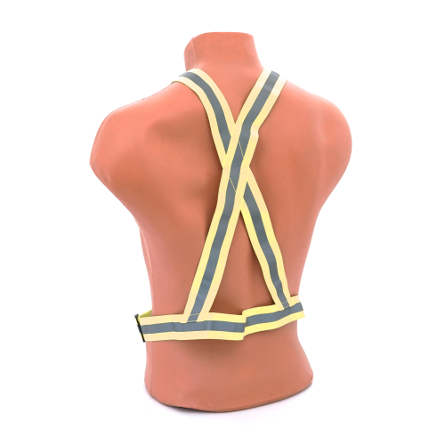 Глянсовий світловідбиваючий ремінь-жилет, Yellow