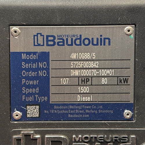 Дизельный генератор OYAL OYB-85 BAUDOUIN 4M10G70-5 88KVA / 70 кВт, генератор переменного тока OYL225FS, расход 75% нагрузки &amp;mdash; 13,5 литров / час, 230 / 400 В, 50 Гц (AVR+ATS), 2800x1000x1500 мм, 1325 кг, 195 л