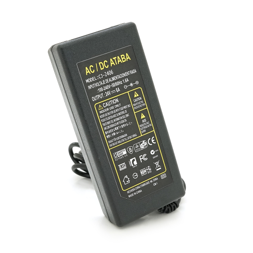 Імпульсний адаптер живлення YT-2406 24В6А (144Вт) штекер 5,5 / 2,5 + шнур живлення, довжина 1,00м