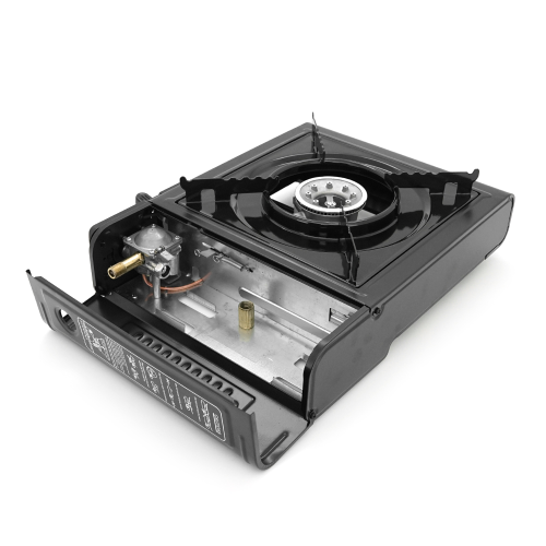 Портативна газова плита MS-155A, під газові балони бутан та пропан-бутан, Black, Box( пошкоджений кейс )