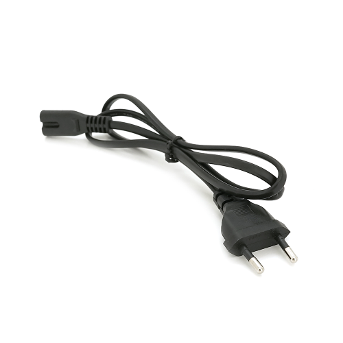 Кабель живлення 1.0m, 0.5mm, PC-184 / 2 CEE7 / 16-C7 2 pin (для побутової техніки), Black, OEM Q600