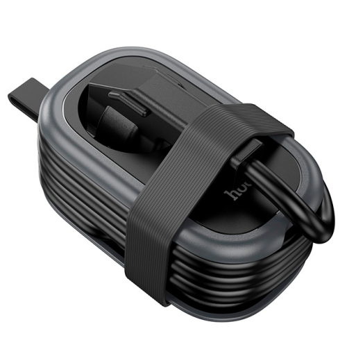 Мережевий фільтр HOCO NS6 на 1 розетку + 2 USB + USB-C, 30W, кабель 1.1м, 220В, Black, Box