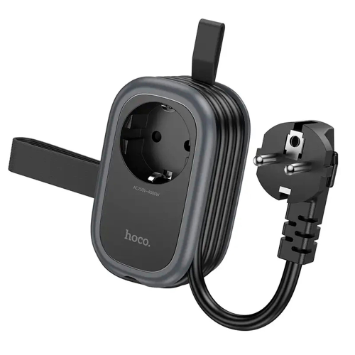 Фільтр HOCO NS7 на 1 розетку + 2 USB+ USB-C, 20W, кабель 1.1м, 220В, Black, Box