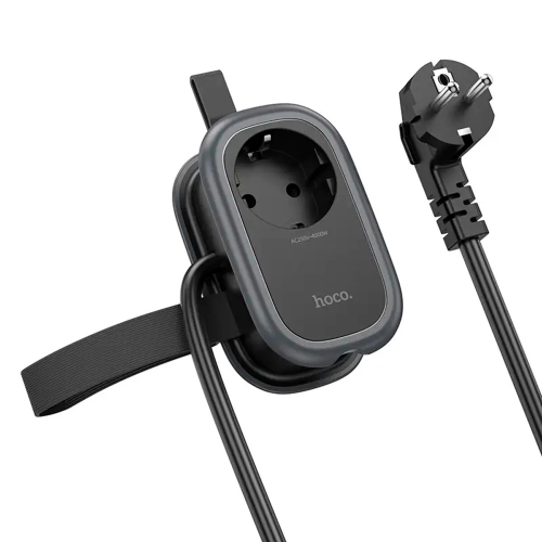 Фільтр HOCO NS7 на 1 розетку + 2 USB+ USB-C, 20W, кабель 1.1м, 220В, Black, Box