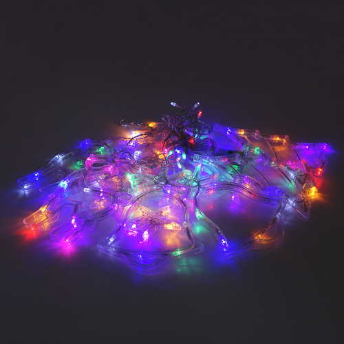 Гірлянди 12 фігур + 30LED, 1 режим, 3 * 1,5, прозора ізоляція, живлення від 3 * АА, Mix Color, Box
