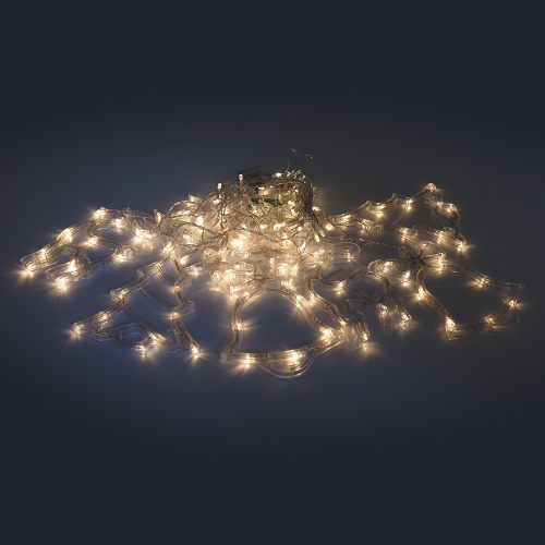 Гірлянди 12 фігур + 30LED, 1 режим, 3 * 1,5, прозора ізоляція, живлення від 3 * АА, White Hot, Box