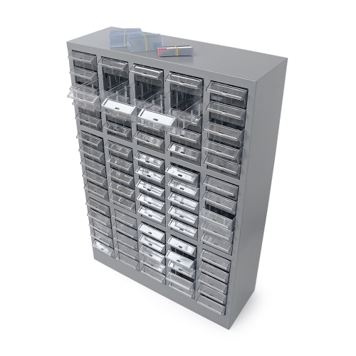 Металевий ящик для радіодеталей, 1150 х 740 х 240 мм, 75 відділень