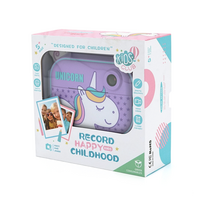 Дитячий фотоапарат YT008 з функцією миттєвого друку, підтримка microSD card, Фіолетовий Єдиноріг, Box