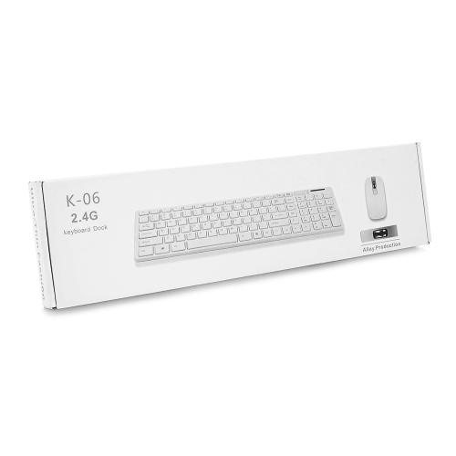 Бездротовий комплект K06 (KB+Mouse), (Eng / Pyc), 2.4G, Black, Box