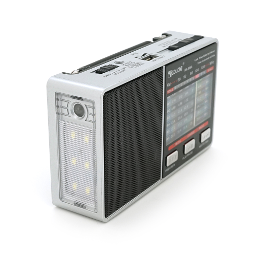 Радіоприймач GOLON RX-8866, LED, 2x3W, FM радіо, корпус пластмас, Mix Color, BOX
