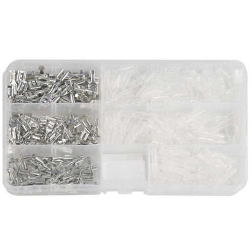 Набір клем F1 мама, 6,3 / 4,8 / 2,8 мм, провід 0.5-1.5, ізольована, мідь, 300шт у коробці, ціна за коробку