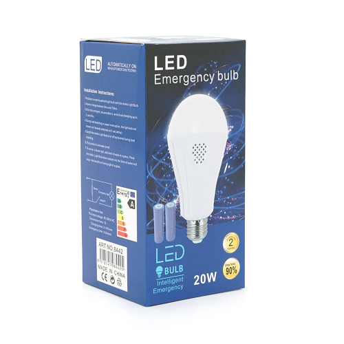 Лампочка з акумуляторами YT39393 Emergency Energy+ гачок, акумулятори 2*18650, 20W, E27, 1000K, Box