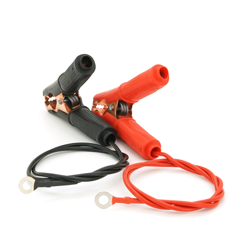 З&apos;єднувальні дроти із затискачами АКБ, довжина 0,6м, мідний провід 2.5 мм2, М6 &amp;quot;Крокодили&amp;quot; BLACK / RED