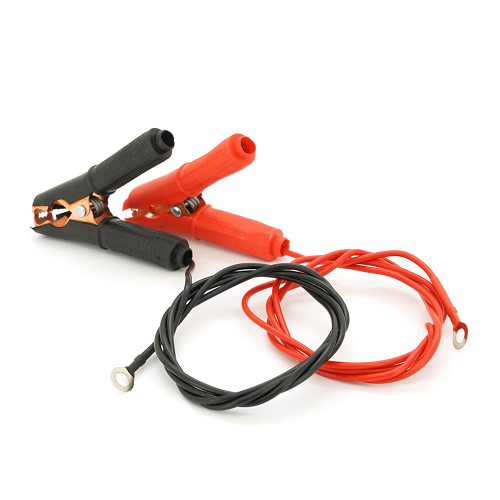 З&apos;єднувальні дроти із затискачами АКБ, довжина 1,2м, мідний провід 2.5 мм2, М6 &amp;quot;Крокодили&amp;quot; BLACK / RED