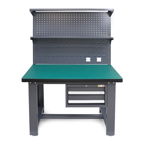 Антистатичний слюсарний стіл 120*75*180cm, 2 навісні ящики, 2 полиці