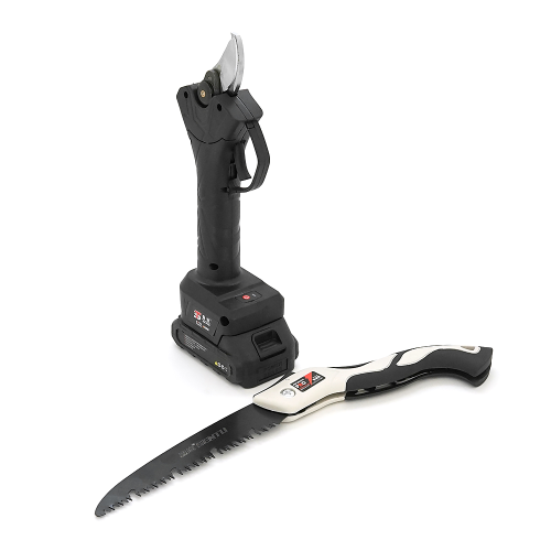 Акумуляторний Секатор (садові ножиці) Saw King 198VF, зарядний + аккумулятор + ручна пилка, Вох + перехідник