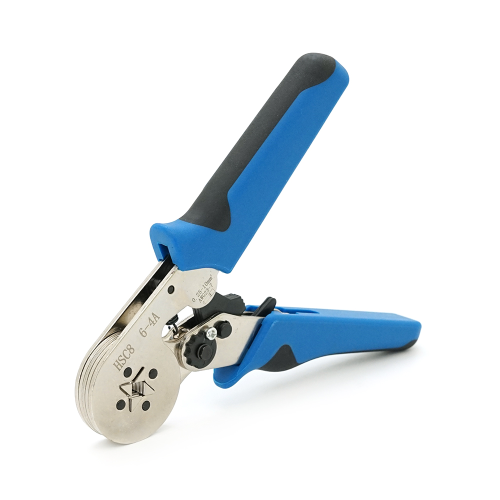 Кримпер HCS8 6-4A для обтиску кабельного наконечника, Black-blue, набір кабельних наконечників (VE0508, VE7508, VE1008, VE1508, VE2508, VE4009, VE6102)