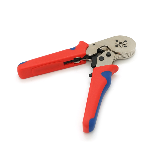 Кримпер HCS8 6-4A для обтиску кабельного наконечника, red-blue + набір кабельних наконечників (VE0508, VE7508, VE1008, VE1508, VE2508, VE4009, VE6102)