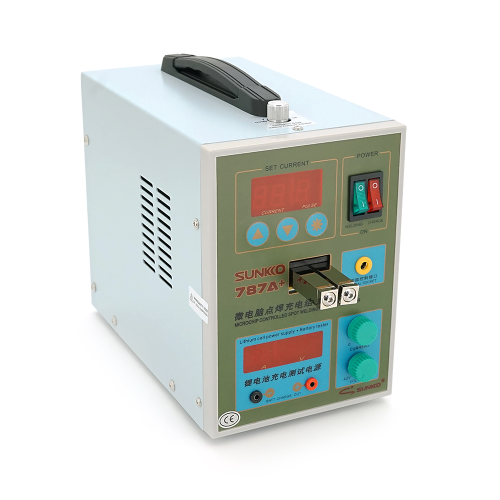 Апарат точкового зварювання конденсаторний SUNKKO S787А+ ,Ni-Cd, Ni-MH, Li-Ion, стрічка 0,05-0,15мм, струм 50-800А, 220V, 15V2A, U=4,2-15V, 140&amp;times;245&amp;times;200мм, 4,3кг