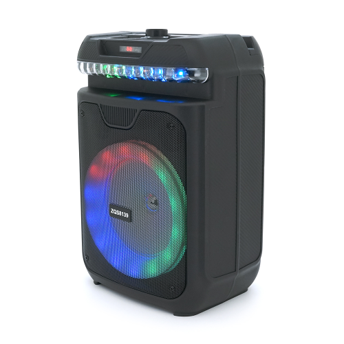 Акустична система з підсвічуванням ZQS8139, 15W, вбудований акум 3600mAh, живлення від USB кабелю, Black, Box