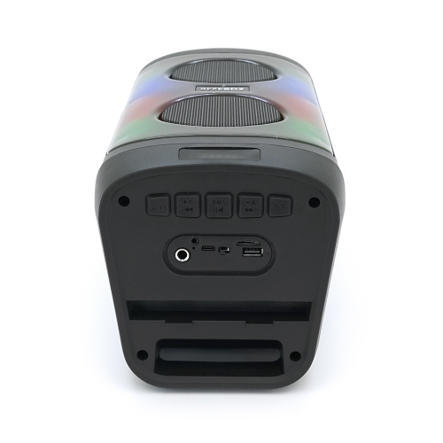 Акустична система з підсвічуванням ZQS4246, 2*15W, вбудований акум 3600mAh, живлення від USB кабелю, Black, Box