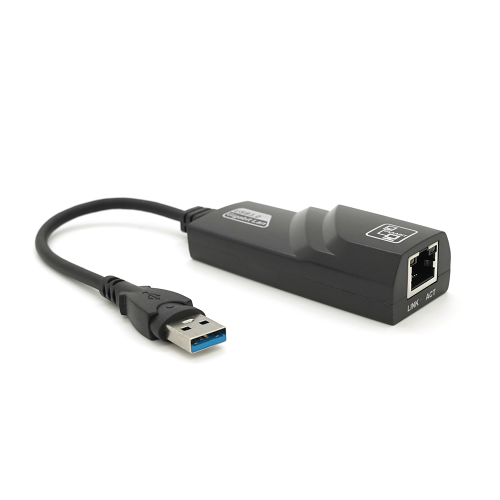 Конвертер USB3.0-Rj-45 Gigabit, Black, Blister