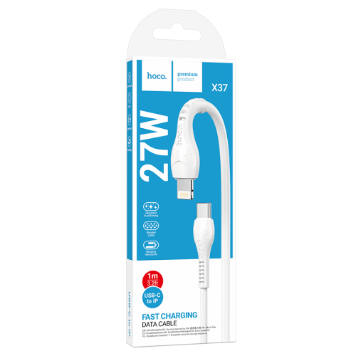 Кабель Type-C/Lighting HOCO X37 1m White