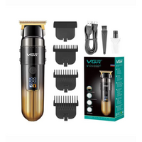 Тример VGR V-929 GOLD, 3 насадки, LED display, Box